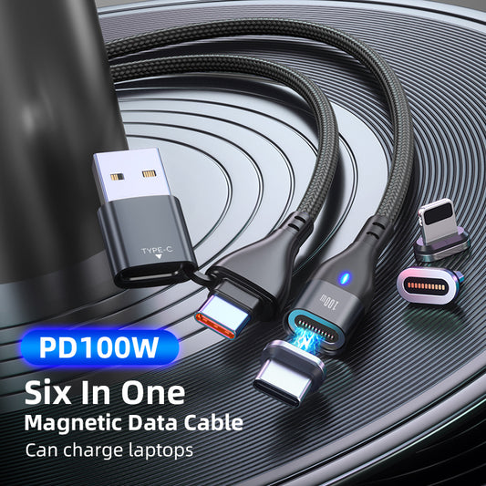 Magnetic High-Speed Data & Charge Cable (100W/5A)