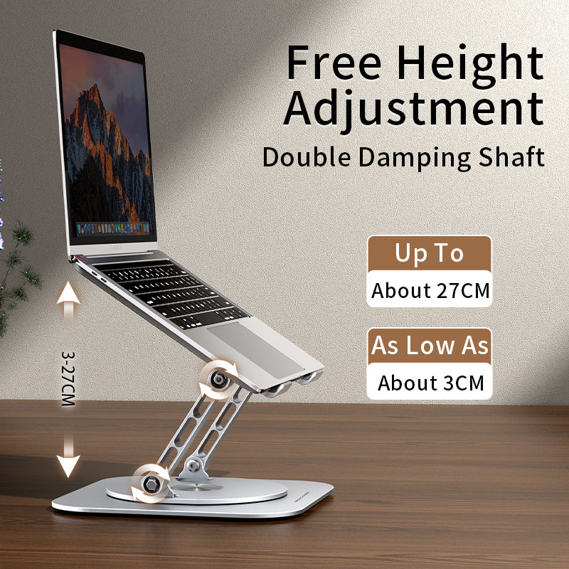 LS652 Double Pole Support Infinite Rotating Notebook Stand
