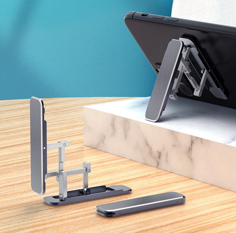 Universal Mini Metal Folding Mobile Phone Holder Stand Aluminum Alloy Invisible Portable Stand Bracket Desktop Phone Holder