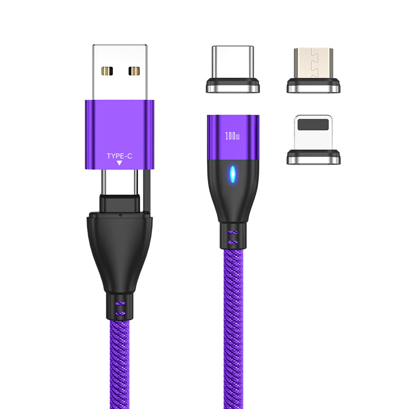 Magnetic High-Speed Data & Charge Cable (100W/5A)